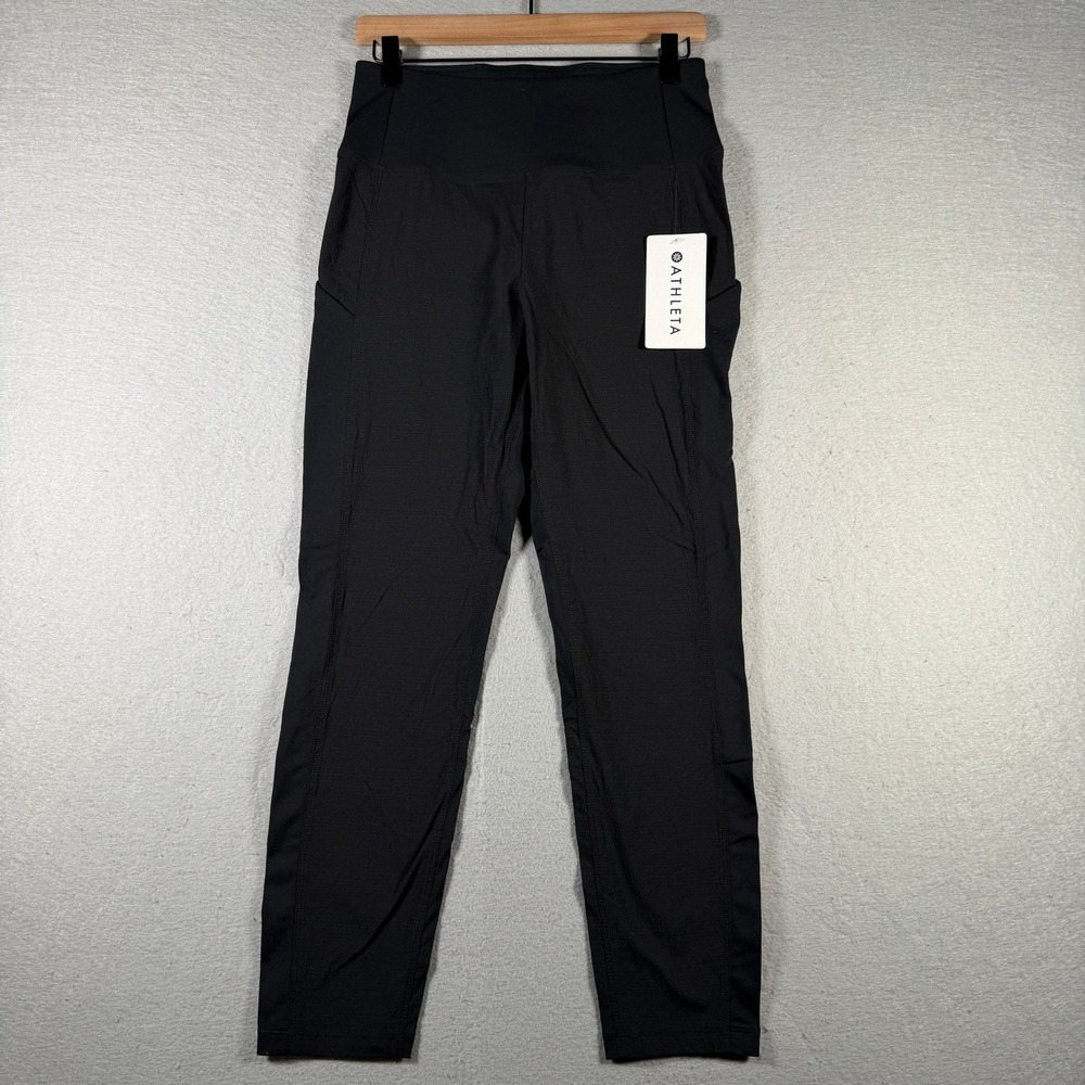 Athleta Trekkie Hybrid Crop Tight Black High Rise Hiking Leggings 446615 Size 4